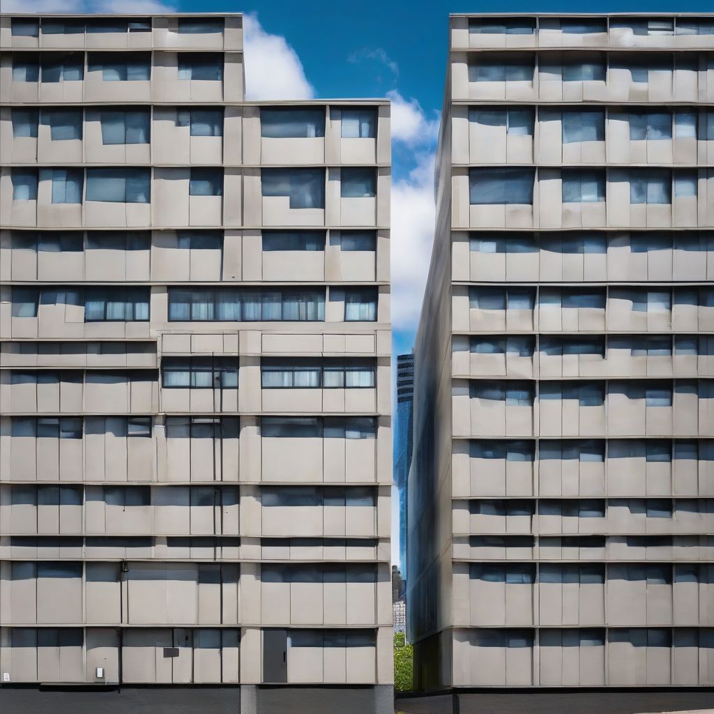 Storage units against the backdrop of the Boston skyline